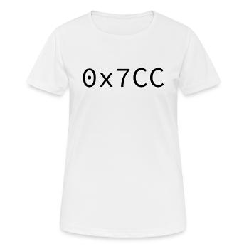 1996 Hexadécimal - T-shirt respirant Femme - blanc - Devant - AI Model Female 172 dark (172cm)