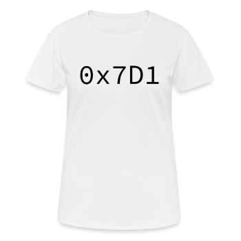 2001 Hexadécimal - T-shirt respirant Femme - blanc - Devant - AI Model Female 172 dark (172cm)