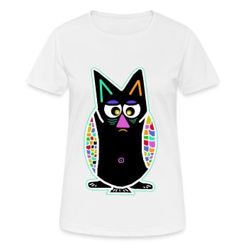 Hibou hiboux33 oiseau nocturne enfants bébés oiseaux - T-shirt respirant Femme - blanc - Devant - AI Model Female 172 dark (172cm)