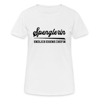 Spenglerin Chefin Selbstständigkeit Firma Gründen - Frauen T-Shirt atmungsaktiv - Weiß - Vorne - AI Model Female 172 dark (172cm)