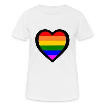 Lgbt - T-shirt respirant Femme - blanc - Devant - AI Model Female 172 dark (172cm)