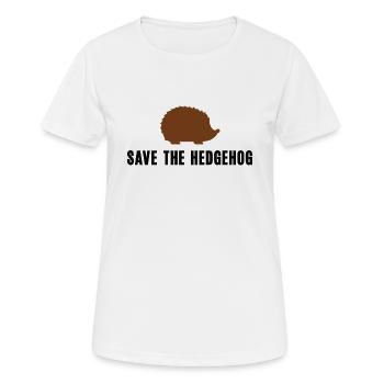 Rettet Den Igel Tierschutz Stacheltier Igelmotiv - Frauen T-Shirt atmungsaktiv - Weiß - Vorne - AI Model Female 172 dark (172cm)