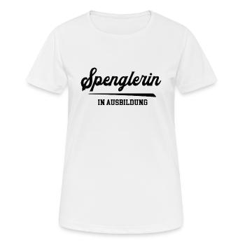 Spenglerin in Ausbildung Spenglerausbildung Bau - Frauen T-Shirt atmungsaktiv - Weiß - Vorne - AI Model Female 172 dark (172cm)