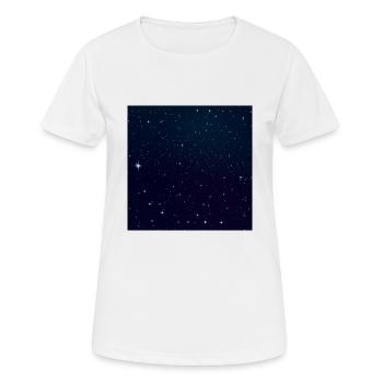 Galaxie blauer Nacht Himmel Sterne Milchstraße - Frauen T-Shirt atmungsaktiv - Weiß - Vorne - AI Model Female 172 dark (172cm)