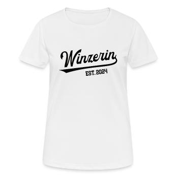 Winzerin 2024 Beruf Weinbäuerin Weingärtnerin Wein - Frauen T-Shirt atmungsaktiv - Weiß - Vorne - AI Model Female 172 dark (172cm)
