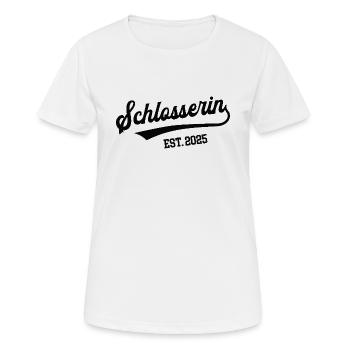 Schlosserin 2025 Beruf Schlosser Schlosserei Azubi - Frauen T-Shirt atmungsaktiv - Weiß - Vorne - AI Model Female 172 dark (172cm)