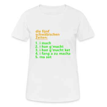 The five Swabian times - Women's Breathable T-Shirt - white - Front - AI Model Female 172 dark (172cm)