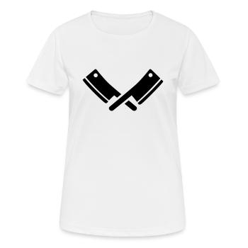 Couteau - T-shirt respirant Femme - blanc - Devant - AI Model Female 172 dark (172cm)