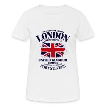 London - Union Jack Vintage Flag - Women's Breathable T-Shirt - white - Front - AI Model Female 172 dark (172cm)