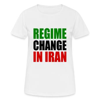Regime change in iran - Frauen T-Shirt atmungsaktiv - Weiß - Vorne - AI Model Female 172 dark (172cm)