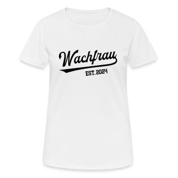 Wachfrau 2024 Beruf Security Sicherheit Wachdienst - Frauen T-Shirt atmungsaktiv - Weiß - Vorne - AI Model Female 172 dark (172cm)