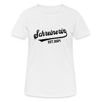 Schreinerin 2024 Beruf Schreinerei Lehre Azubi - Frauen T-Shirt atmungsaktiv - Weiß - Vorne - AI Model Female 172 dark (172cm)