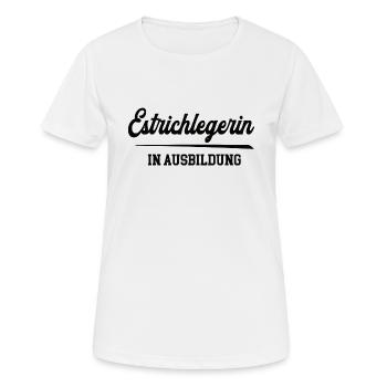 Estrichlegerin in Ausbildung Lehre Beruf Azubi - Frauen T-Shirt atmungsaktiv - Weiß - Vorne - AI Model Female 172 dark (172cm)
