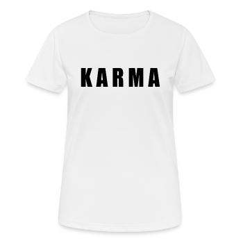 Karma - T-shirt respirant Femme - blanc - Devant - AI Model Female 172 dark (172cm)