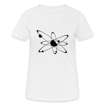 fantastic atom - Frauen T-Shirt atmungsaktiv - Weiß - Vorne - AI Model Female 172 dark (172cm)