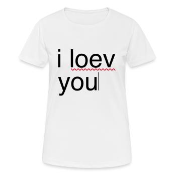 ich liebe dich Fehler - Frauen T-Shirt atmungsaktiv - Weiß - Vorne - AI Model Female 172 dark (172cm)