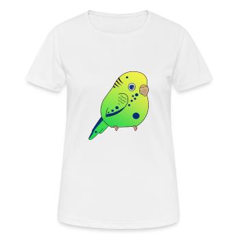 Wellensittich, Klein Wellensittich - Frauen T-Shirt atmungsaktiv - Weiß - Vorne - AI Model Female 172 dark (172cm)