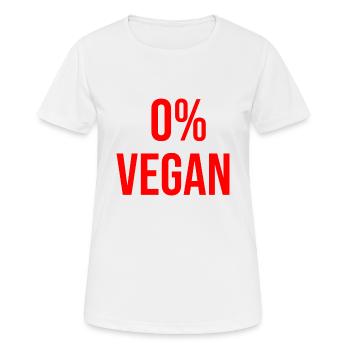 0 pour cent végétalien - T-shirt respirant Femme - blanc - Devant - AI Model Female 172 dark (172cm)