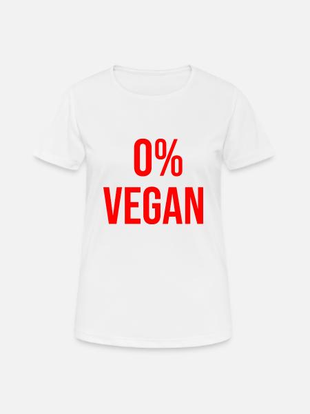 0 Percent Vegan - Women's Breathable T-Shirt - white