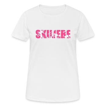 Skiliebe Ski Skifahren Berg Berge Wintersport Fun - Frauen T-Shirt atmungsaktiv - Weiß - Vorne - AI Model Female 172 dark (172cm)