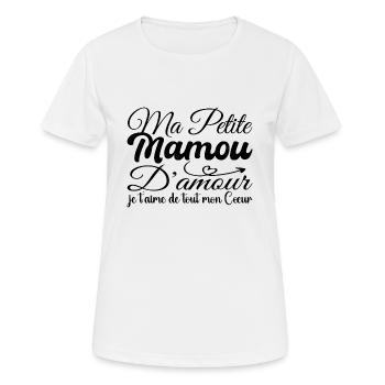 Cadeau mamou d'amour, meilleure mamou je t'aime - T-shirt respirant Femme - blanc - Devant - AI Model Female 172 dark (172cm)