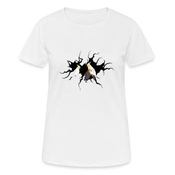 Nymphal Parakeet crack motif - Women's Breathable T-Shirt - white - Front - AI Model Female 172 dark (172cm)