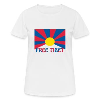 free tibet flagge - T-shirt respirant Femme - blanc - Devant - AI Model Female 172 dark (172cm)