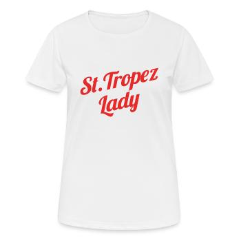 St. Tropez Lady - Women's Breathable T-Shirt - white - Front - AI Model Female 172 dark (172cm)
