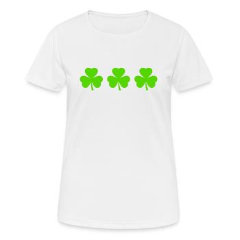 Trèfle d’Irlande Trèfles - T-shirt respirant Femme - blanc - Devant - AI Model Female 172 dark (172cm)
