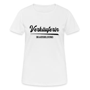 Verkäuferin in Ausbildung Verkäuferausbildung - Frauen T-Shirt atmungsaktiv - Weiß - Vorne - AI Model Female 172 dark (172cm)