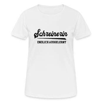 Schreinerin Ausbildung Bestanden Azubi Schreiner - Frauen T-Shirt atmungsaktiv - Weiß - Vorne - AI Model Female 172 dark (172cm)