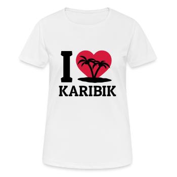 I love Karibik - Frauen T-Shirt atmungsaktiv - Weiß - Vorne - AI Model Female 172 dark (172cm)