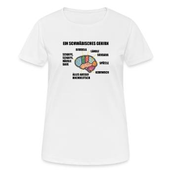 Ein Schwäbisches Gehirn Lustige Vorurteile - Frauen T-Shirt atmungsaktiv - Weiß - Vorne - AI Model Female 172 dark (172cm)