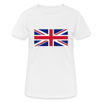 Drapeau anglais - T-shirt respirant Femme - blanc - Devant - AI Model Female 172 dark (172cm)