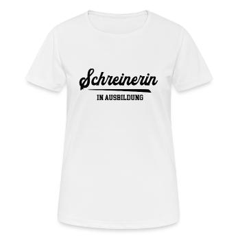 Schreinerin Ausbildung Lehre Schreinerausbildung - Frauen T-Shirt atmungsaktiv - Weiß - Vorne - AI Model Female 172 dark (172cm)