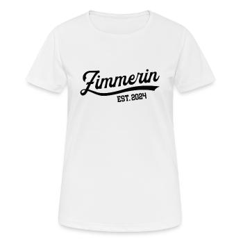 Zimmerin 2024 Beruf Zimmerer Zimmermann Frau - Frauen T-Shirt atmungsaktiv - Weiß - Vorne - AI Model Female 172 dark (172cm)