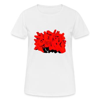 Graffiti SAD - T-shirt respirant Femme - blanc - Devant - AI Model Female 172 dark (172cm)