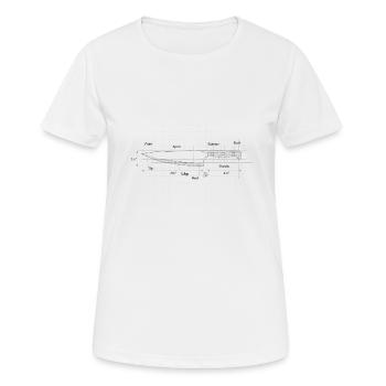 Kochmesser-Diagramm - Frauen T-Shirt atmungsaktiv - Weiß - Vorne - AI Model Female 172 dark (172cm)