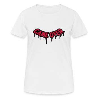 Game Over Graffiti - T-shirt respirant Femme - blanc - Devant - AI Model Female 172 dark (172cm)