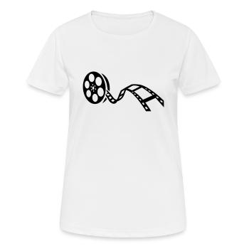 Film - Frauen T-Shirt atmungsaktiv - Weiß - Vorne - AI Model Female 172 dark (172cm)