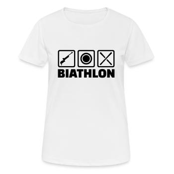 Biathlon - T-shirt respirant Femme - blanc - Devant - AI Model Female 172 dark (172cm)