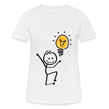 Bulb ideas, brilliant idea. brainstorm session - Women's Breathable T-Shirt - white - Front - AI Model Female 172 dark (172cm)