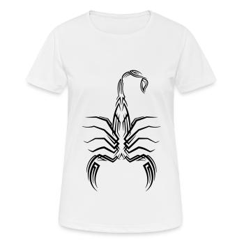 Scorpio Tribal Tattoo - Women's Breathable T-Shirt - white - Front - AI Model Female 172 dark (172cm)