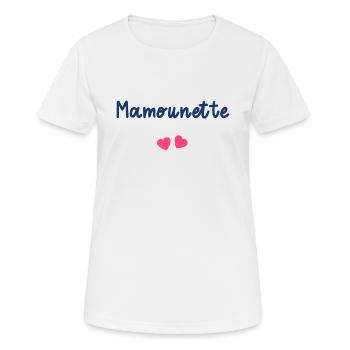 mamounette - T-shirt respirant Femme - blanc - Devant - AI Model Female 172 dark (172cm)