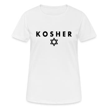 Kascher - T-shirt respirant Femme - blanc - Devant - AI Model Female 172 dark (172cm)
