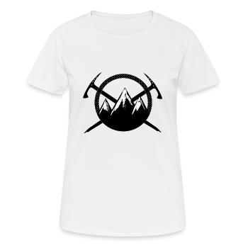 Bergsteiger Berge Bergsteigen - Frauen T-Shirt atmungsaktiv - Weiß - Vorne - AI Model Female 172 dark (172cm)