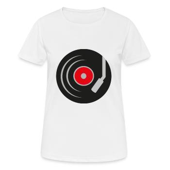 disque - T-shirt respirant Femme - blanc - Devant - AI Model Female 172 dark (172cm)