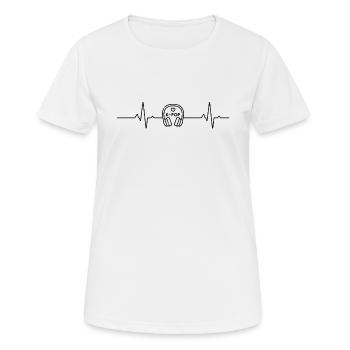 Rhythm of My Heart and K-Pop Music - Women's Breathable T-Shirt - white - Front - AI Model Female 172 dark (172cm)