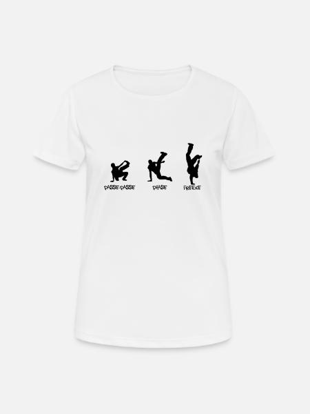 breakdance - T-shirt respirant Femme - blanc