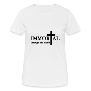 Immortal through HIS blood - Women's Breathable T-Shirt - white - Front - AI Model Female 172 dark (172cm)